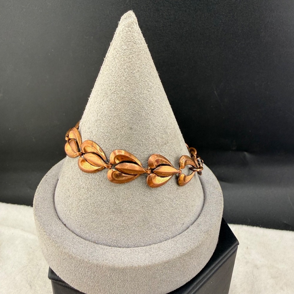 Vintage Copper Bracelet Heart 7.5‎